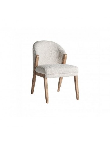 Silla Prati Bouclé Madera De Pino 55x67x85 Estilo Contemporáneo - 1