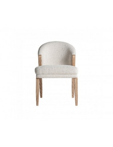 Silla Prati Bouclé Madera De Pino 55x67x85 Estilo Contemporáneo - 1