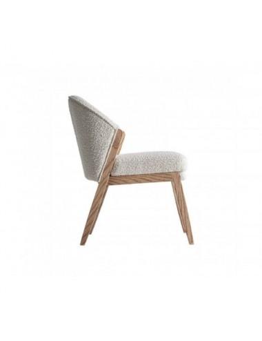 Silla Prati Bouclé Madera De Pino 55x67x85 Estilo Contemporáneo - 3