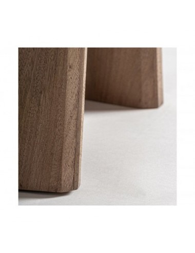 Mesa De Jantar Ardoix Madera De Mango 150x150x75 Estilo Contemporáneo - 3