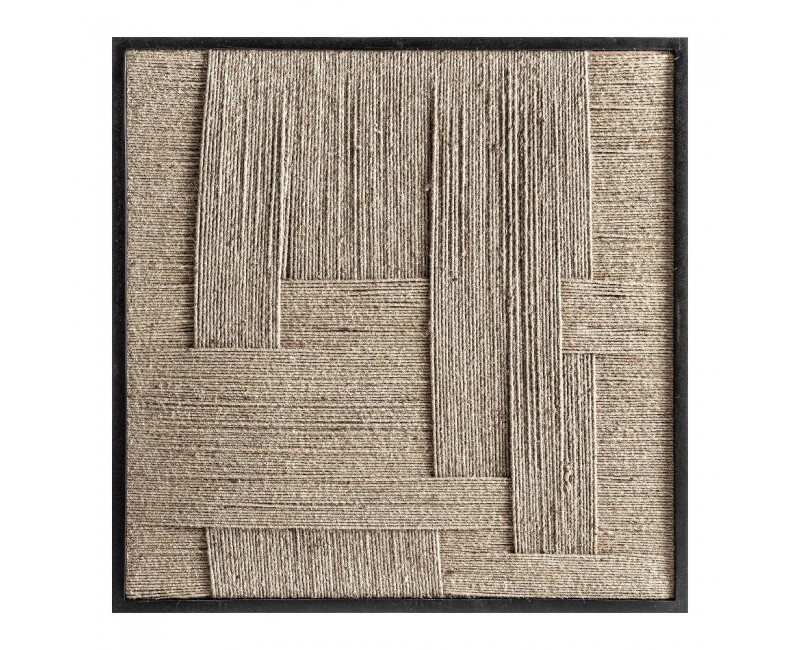 Cuadro Tehuti Yute 90x4x90 Estilo Contemporáneo - 1