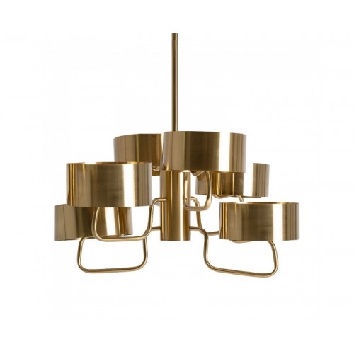 Lámpara De Colgar Bruna Acero 63x67x149 Estilo Art Deco - 1