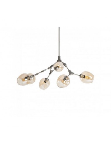 Lámpara De Colgar Jhana Acero 100x60x95 Estilo Art Deco - 1