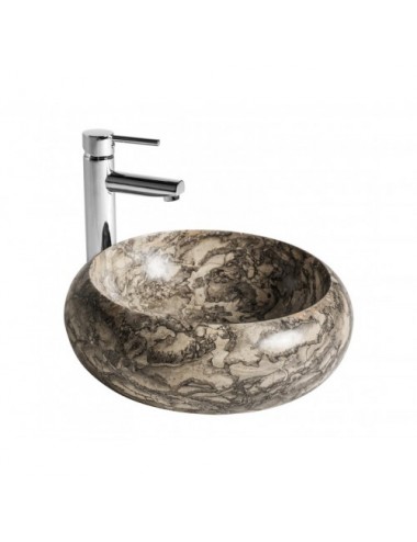 Lavabo Iris Mármol 40x40x15 Estilo Contemporáneo - 1