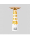 Portavelas Medusa Rhapsody 20 cm porcelana blanco dorado Versace - 1