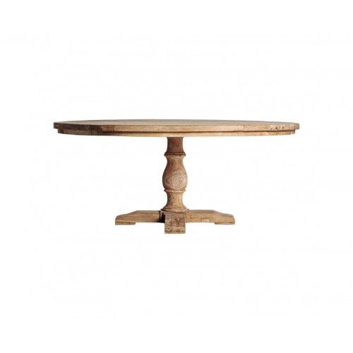 Mesa Comedor Gyor Madera De Teka Reciclada 180x180x77 Estilo Colonial - 1