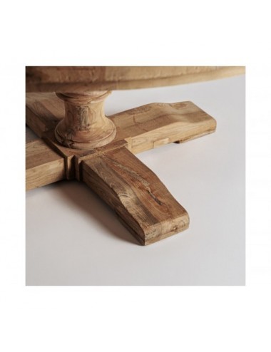 Mesa Comedor Gyor Madera De Teka Reciclada 180x180x77 Estilo Colonial - 5