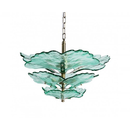 Lámpara De Colgar Mezzola Cristal 68x68x46 Estilo Vintage - 1