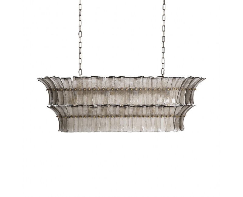 Lámpara De Colgar Vercana Cristal 118x50x40 Estilo Vintage - 1