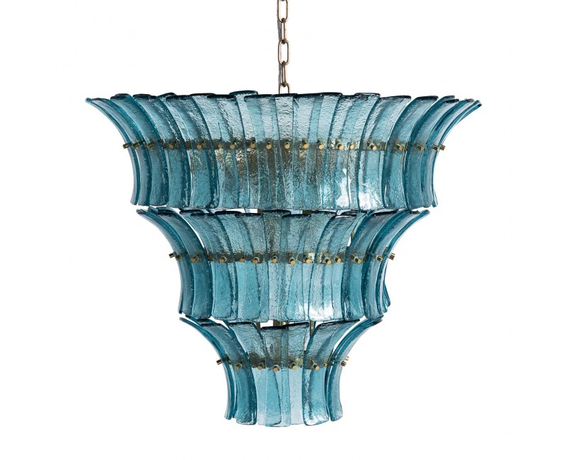 Lámpara De Colgar Breglia Cristal 70x70x56 Estilo Vintage - 1