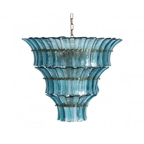 Lámpara De Colgar Breglia Cristal 70x70x56 Estilo Vintage - 1