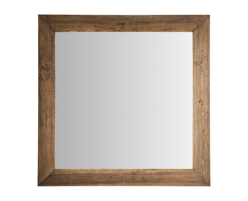 Espejo Norvik Madera De Olmo 140x4x140 Estilo Contemporáneo - 1