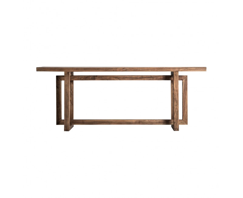 Consola Norvik Madera De Olmo 200x40x75 Estilo Contemporáneo - 1