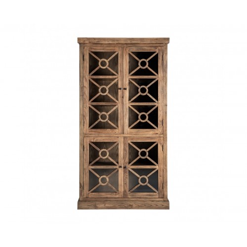 Vitrina Norvik Madera De Olmo 110x40x205 Estilo Contemporáneo - 1