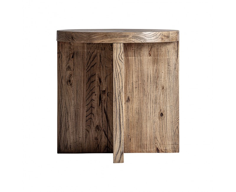 Mesa Auxiliar Norvik Madera De Olmo 60x60x60 Estilo Contemporáneo - 1