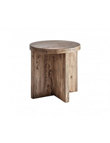 Mesa Auxiliar Norvik Madera De Olmo 60x60x60 Estilo Contemporáneo - 1