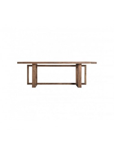 Mesa Comedor Norvik Madera De Olmo 220x100x75 Estilo Contemporáneo - 1