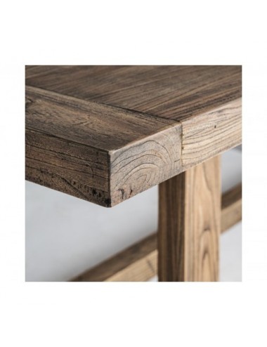 Mesa Comedor Norvik Madera De Olmo 400x120x75 Estilo Contemporáneo - 4