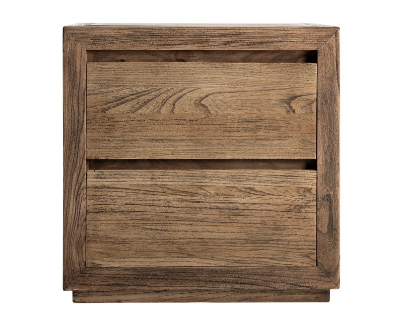 Mesita De Noche Norvik Madera De Olmo 60x48x60 Estilo Contemporáneo - 1