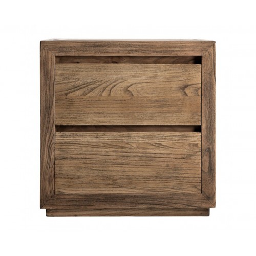 Mesita De Noche Norvik Madera De Olmo 60x48x60 Estilo Contemporáneo - 1