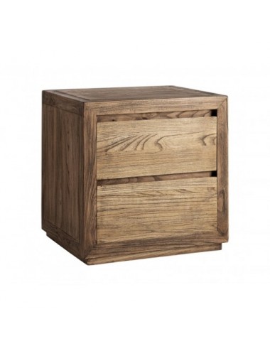 Mesita De Noche Norvik Madera De Olmo 60x48x60 Estilo Contemporáneo - 1