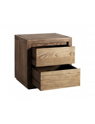 Mesita De Noche Norvik Madera De Olmo 60x48x60 Estilo Contemporáneo - 3