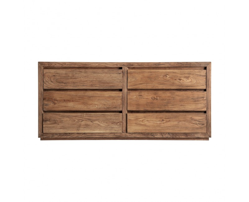 Cómoda Norvik Madera De Olmo 180x51x81 Estilo Contemporáneo - 1