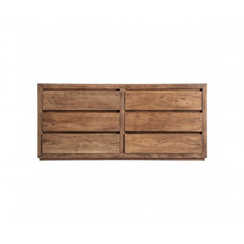 Cómoda Norvik Madera De Olmo 180x51x81 Estilo Contemporáneo - 1