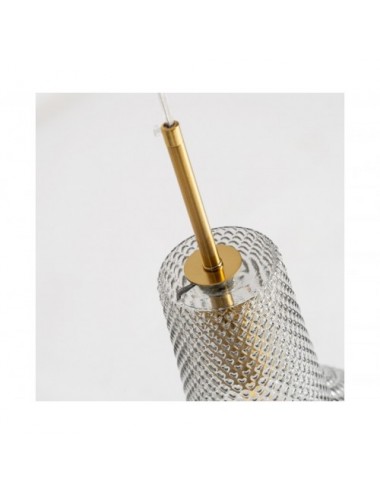 Lámpara De Colgar Camelia Cristal 25x25x52 Estilo Vintage - 3