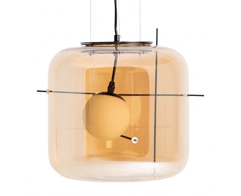 Lámpara De Colgar Shuares Cristal 30x30x30 Estilo Contemporáneo - 1