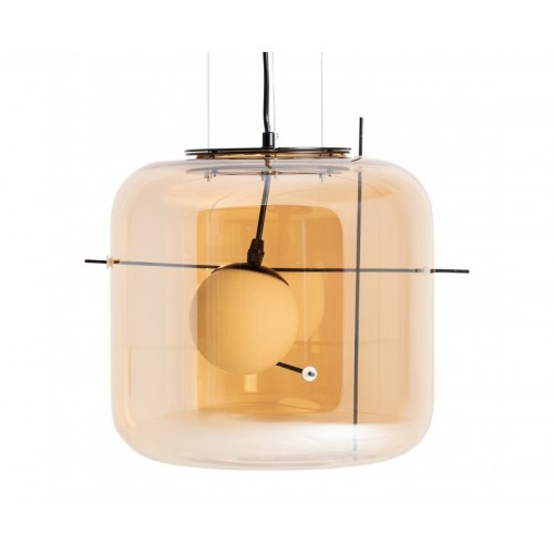 Lámpara De Colgar Shuares Cristal 30x30x30 Estilo Contemporáneo - 1
