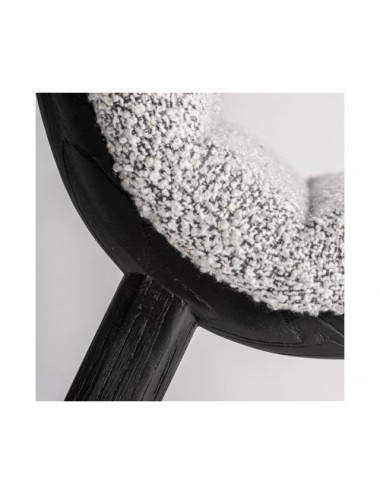 Silla Jacquard Madera De Olmo 51x63x80 Estilo Contemporáneo - 7