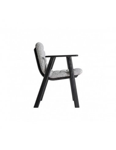 Silla Jacquard Madera De Olmo 62x64x80 Estilo Contemporáneo - 3