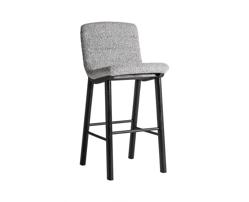 Taburete Jacquard Madera De Olmo 47x63x106 Estilo Contemporáneo - 1