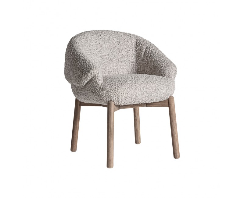 Silla Jacquard Madera De Olmo 63x60x73 Estilo Contemporáneo - 1