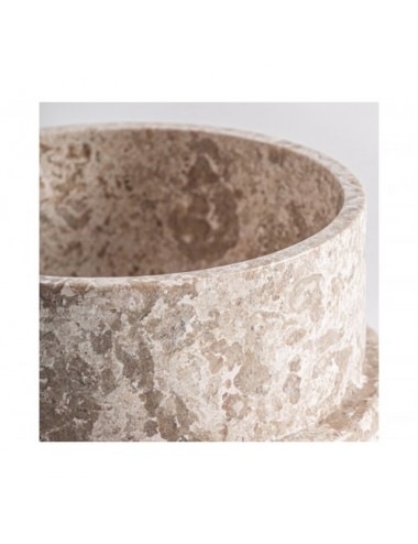 Centro De Mesa Trava Mármol 30x30x15 Estilo Contemporáneo - 1