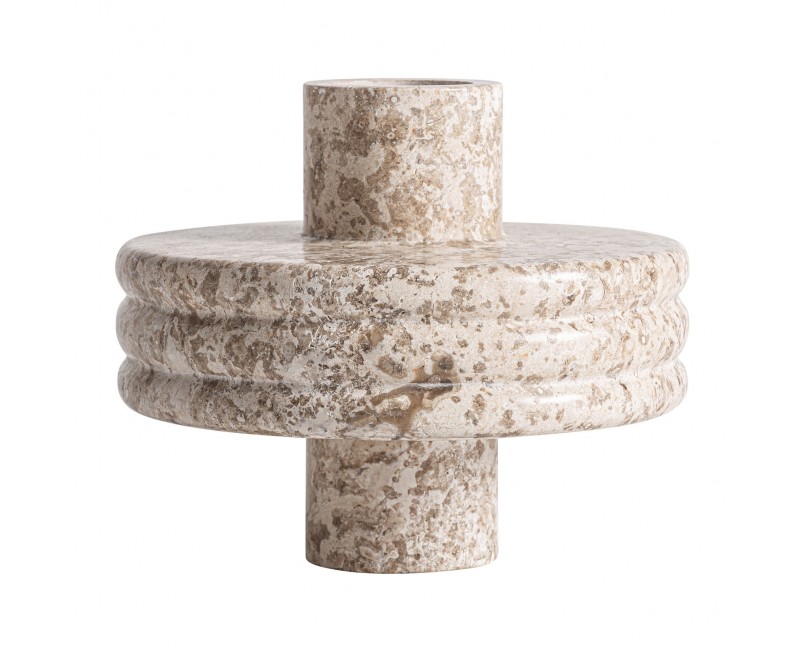 Jarrón Trava Mármol 24x24x21 Estilo Contemporáneo - 1
