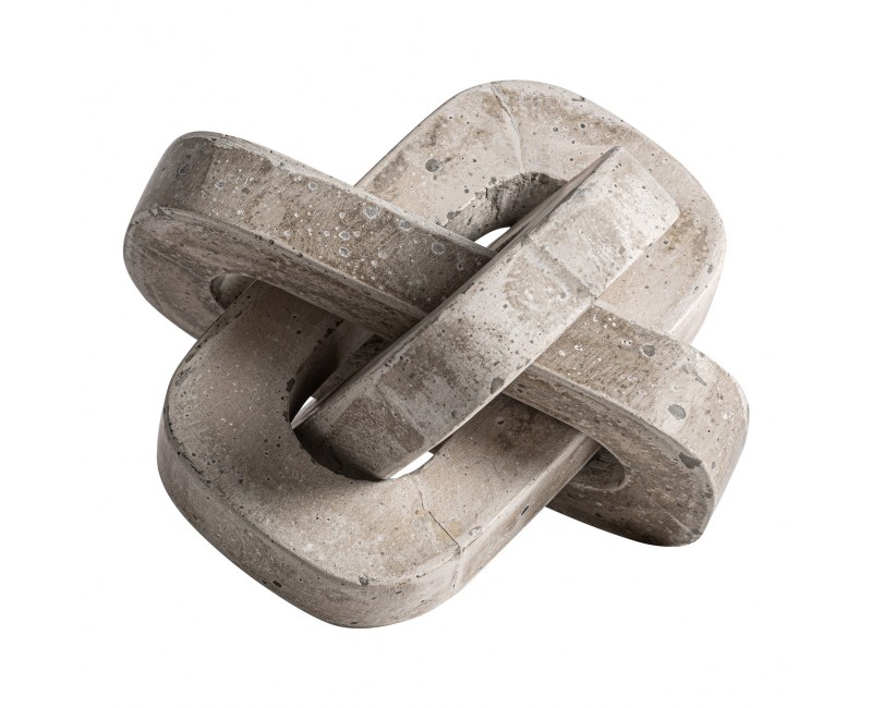 Figura Decorativa Nexo Cemento 21x21x21 Estilo Contemporáneo - 1