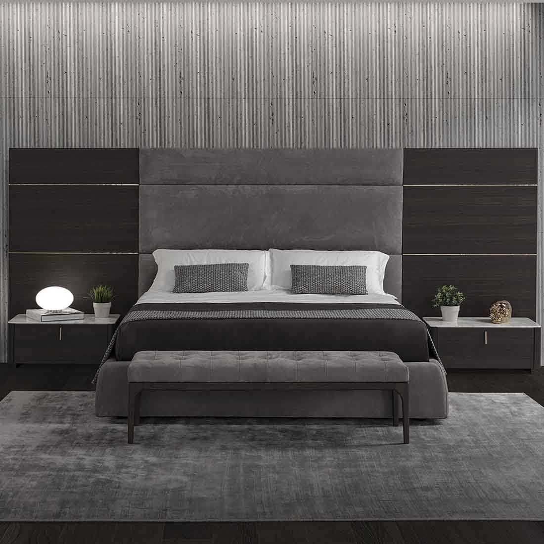 Cama boiserie NUAGE con paneles laterales Conte Italia - 1