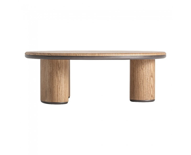 Mesa De Centro Leneo Madera Dm 100x100x35 Estilo Contemporáneo - 1