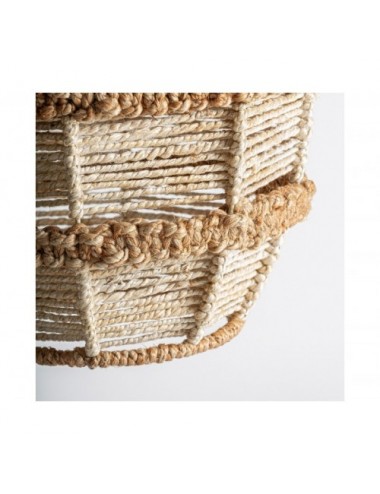 Lámpara De Colgar Shanea Yute 38x38x57 Estilo Boho - 3