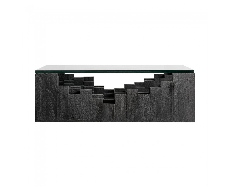 Mesa De Centro Pètria Madera De Mango 98x98x32 Estilo Contemporáneo - 1
