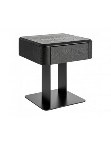 Mesita De Noche Caiza Madera Dm 46x46x51 Estilo Contemporáneo - 1