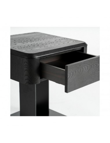 Mesita De Noche Caiza Madera Dm 46x46x51 Estilo Contemporáneo - 6