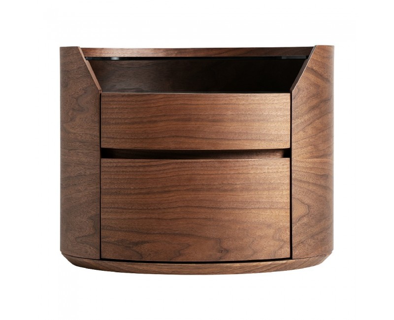 Mesita De Noche Lecco Madera Contrachapada 60x42x48,5 Estilo Contemporáneo - 1