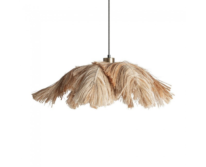 Lámpara De Colgar Halena Fibra Natural 70x70x15 Estilo Boho - 1
