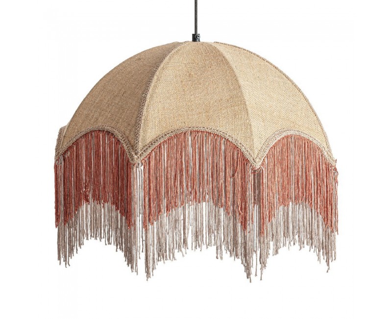 Lámpara De Colgar Sakhsa Yute 53x53x41 Estilo Provenzal - 1
