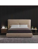 Cama CHELSEA con aro curvo en piel Nabuk Conte Italia - 1