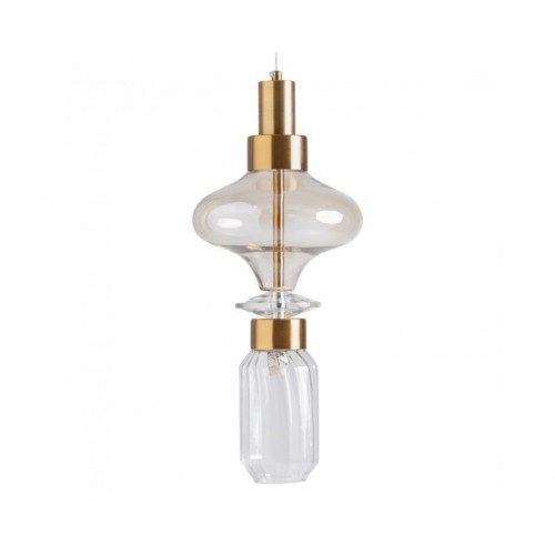 Lámpara De Colgar Nuaria Cristal 19x19x48 Estilo Art Deco - 1