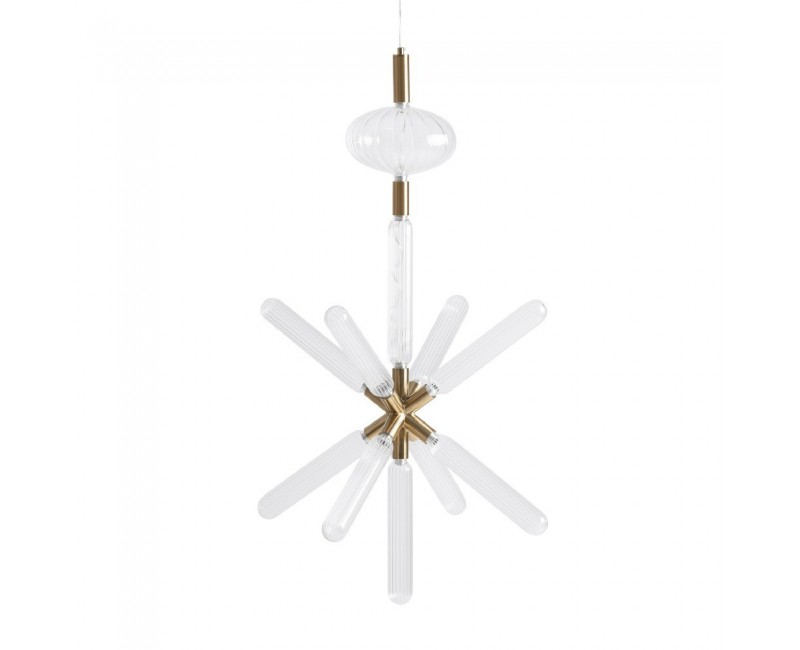 Lámpara De Colgar Cristal 42x42x100 Estilo Art Deco - 1